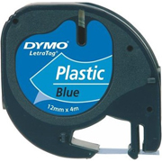 DYMO CINTA LETRATAG PLASTIC 12mm x 4m AZUL S0721650